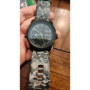 Watch Diesel Double Down Camouflage Leather Strap  DZ1664 As Is